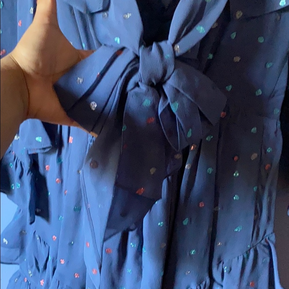 REBECCA TAYLOR Glitter Gem Chiffon Dress - Picture 9 of 10